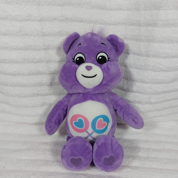 Care Bears Share Bear Plush Stuffed Animal Toy 2020 Purple Lollipops - Picture 1 of 5